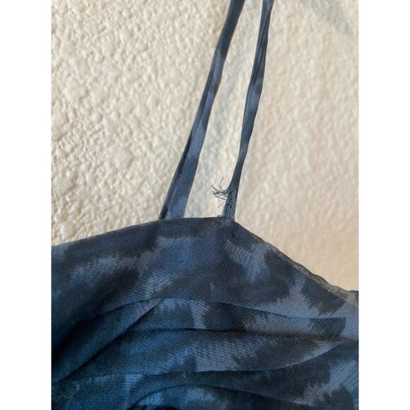 Rebecca Taylor Y2K Spaghetti Strap Cocktail Dark Gray Cheetah Mini Event Dress 8 - Picture 7 of 15